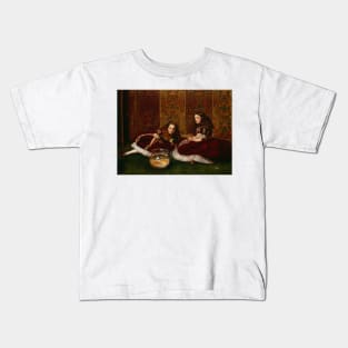 Leisure Hours by John Everett Millais Kids T-Shirt